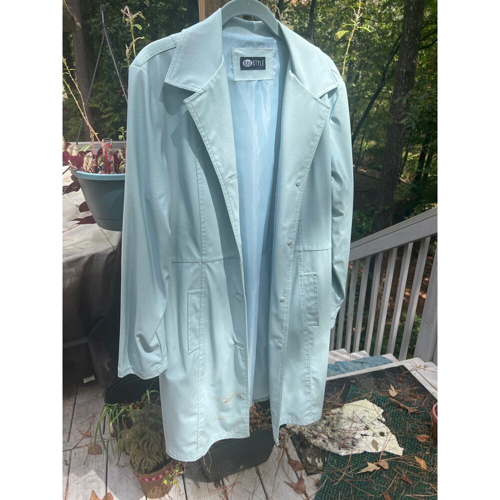 Rue21 Faux Leather Coat Women’s Large Long Coat – Rain Resistant